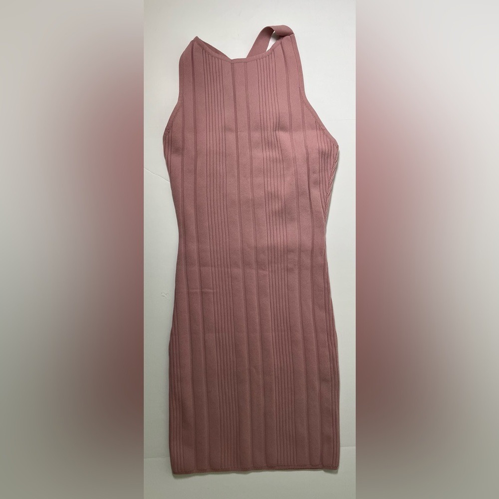 NWT Cotton On Rose Ribbed Crossover Back Dress M